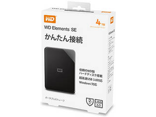WESTERN DIGITAL ウエスタンデジタル USB3.0対応ポータブルハードディスク WD Elements SE Portable 4TB WDBJRT0040BBK-JESEの通販は WESTERN DIGITAL ウエスタンデジタル USB3.0対応ポータブルハードディスク WD Elements SE Portable 4TB WDBJRT0040BBK-JESEの通販は
