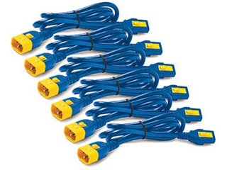 シュナイダーエレクトリック（APC） Power Cord Kit (6 ea) Locking C13 to C14 1.8m Blue AP8706S-WWX591の通販は