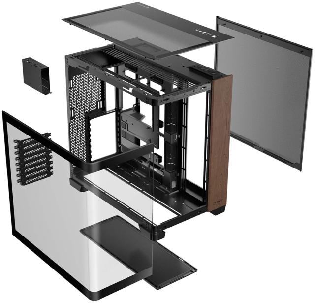 Antec アンテック 一体型強化ガラスパネル搭載 ブラック C8 Curve Wood_2