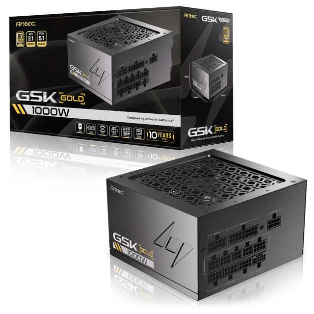 Antec アンテック 80PLUS GOLD 認証取得 高効率高耐久ATX電源ユニット 1000Wモデル GSK1000 ATX3.1
