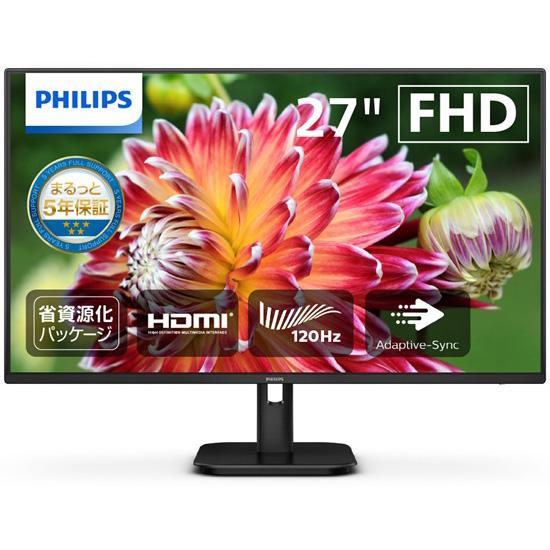 PHILIPS フィリップス IPSパネル採用 フルHD対応27型液晶ディスプレイ ブラック 5年間フル保証 27E1N2100D/11