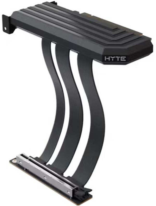 HYTE グラフィックカード縦置きライザーケーブル ブラック HYTE PCIE50 HYPER RISER Pitch Black