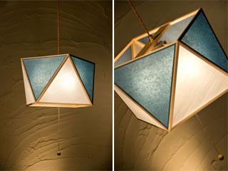 SINYO 新洋電気 AP817-3-D ペンダントライト 彩/sai　L　(白×藍)　【3灯タイプ】