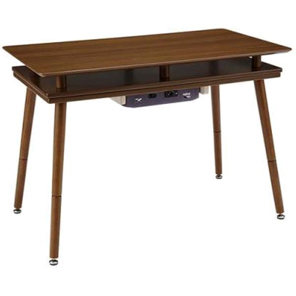 YUASA ユアサプライムス スペース90G(BR)ソファに合わせるシェルフ付き２WAYこたつ【90×50cm】ブラウン