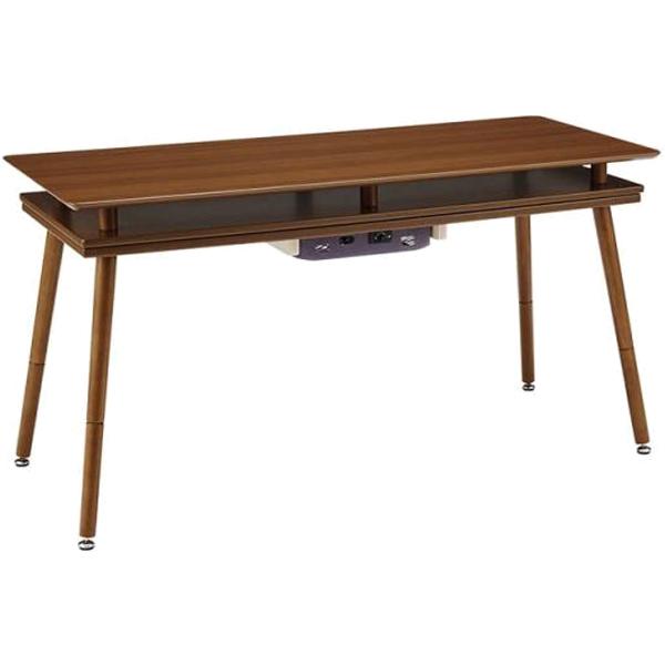 YUASA ユアサプライムス スペース120G(BR)ソファに合わせるシェルフ付き２WAYこたつ【120×50cm】ブラウン