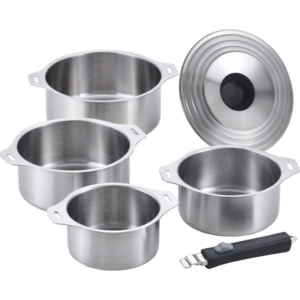 燕三 ハンドル着脱式鍋4点セット EM-031の通販は