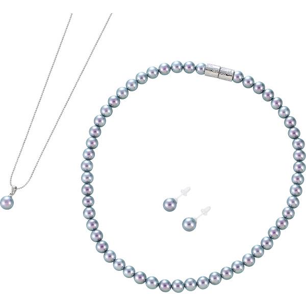 ジョルジュ・レッシュ 泉州の貝パール3点セット(ピアス) グレー 467-0570+0579-10の通販は 5,837円