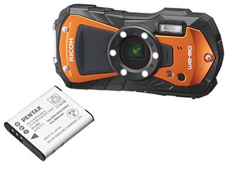 RICOH リコー RICOH WG-80（オレンジ）＋D-LI92バッテリーセット【wg80set】