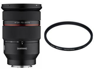 SAMYANG サムヤン AF 24-70mm F2.8 FE ソニーE マウント 大口径AFズームレンズ＋レンズプロテクターセット