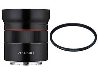 SAMYANG サムヤン AF 45mm F1.8 FE ソニーEマウント 標準レンズ＋レンズプロテクターセット