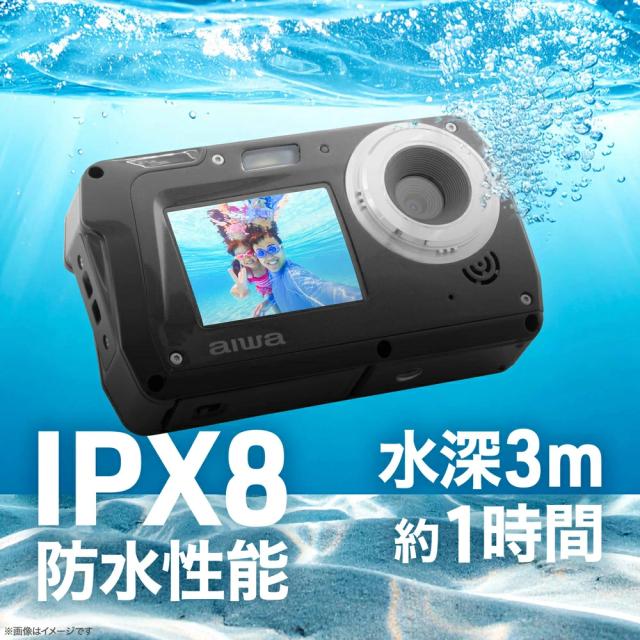 aiwaデジタル 防水コンパクトデジタルカメラ aiwa cam DCW JA5-DCM0002＋microSDカード 64GB お買い得セット_3
