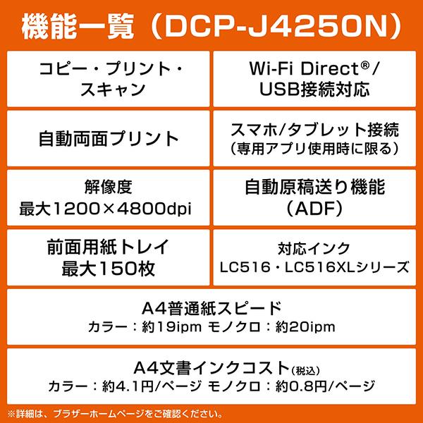 brother ブラザー DCP-J4250N ADF機能搭載A4インクジェット複合機 プリンター＋小型家電リサイクル券 お買い得セット_4