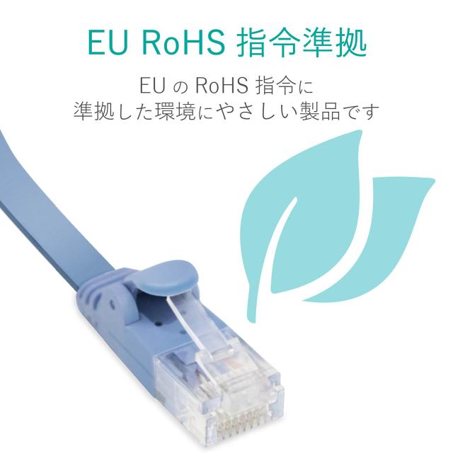 ELECOM エレコム お買い得150個セット LANケーブル/CAT6/フラット/5m/ブルー LD-GF2/BU5_13