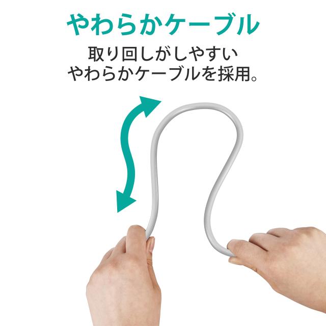 ELECOM エレコム お買い得80個セット CAT6準拠 GigabitやわらかLANケーブル 5m ホワイト LD-GPY/WH5_2