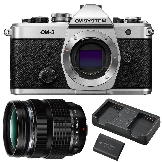 OM SYSTEM オーエムシステム OM-3 ボディ シルバー＋M.ZUIKO DIGITAL ED 12-40mm F2.8 PRO II レンズセット