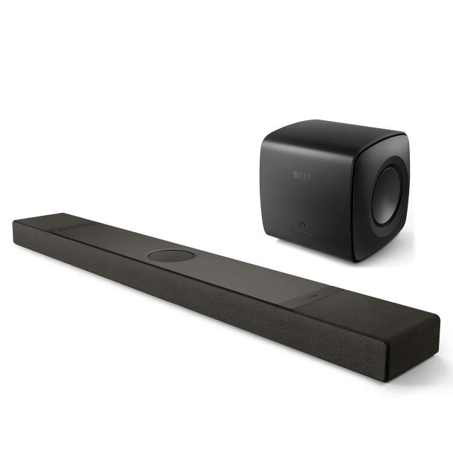 KEF JAPAN 納期6月下旬以降 XIO SLATE BLACK サウンドバー ＋ KC62 CARBON BLACK サブウーファー セット 232,885円