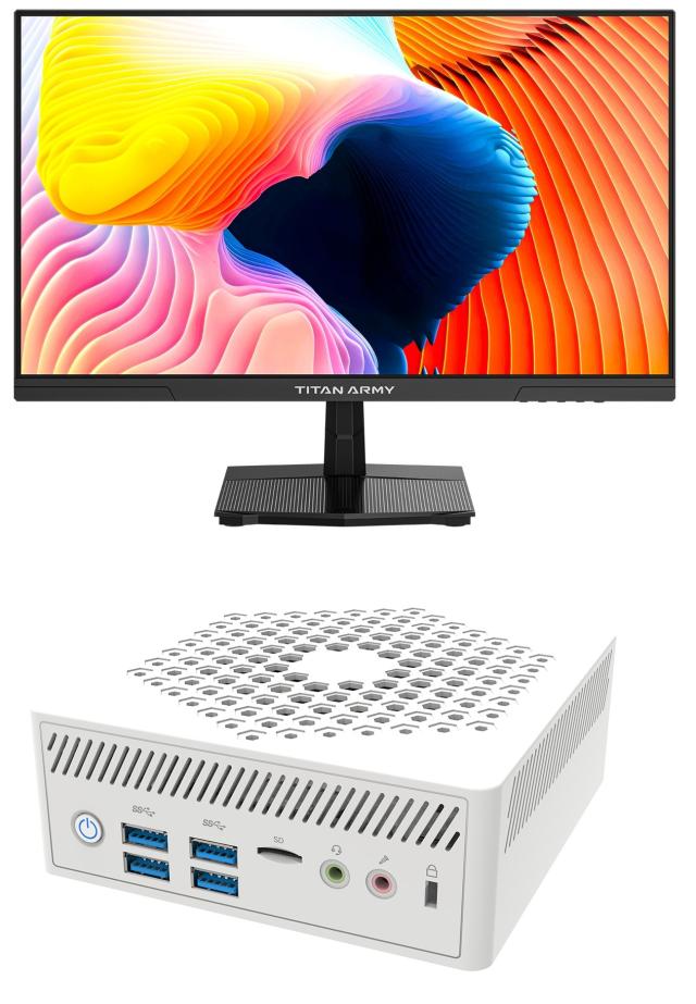 リンクス+Titan Army 超省スペースミニPC＆ Titan Army P2510G2ゲーミングモニター セット