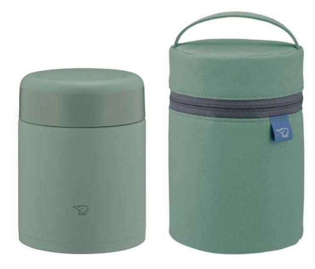 ZOJIRUSHI 象印 SW-KA40-GMステンレススープジャー【400ml】+SW-PB01-GMスープジャーポーチ【250〜400mL】(マットグリーン)
