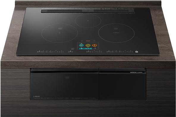 HITACHI 日立 HT-N2500KTWF(K)ビルトイン3口IH「N2500Tシリーズ」オールメタル対応【幅75ｃｍ・単相200V】