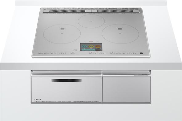 HITACHI 日立 HT-N1000STF(S)ビルトイン3口OH「N1000Tシリーズ」鉄・ステンレス対応【幅60ｃｍ・単相200V】