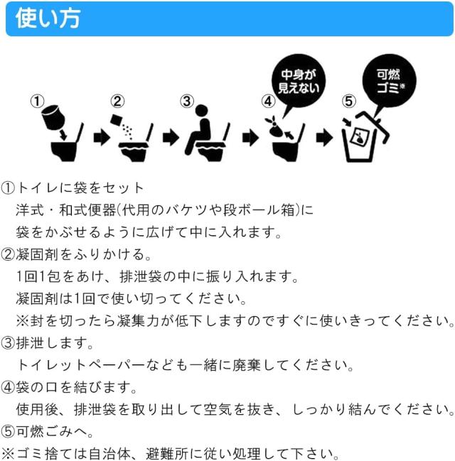 スバル産業 防災用品 簡易トイレセット トイレ急便(抗菌剤入り) 【30回分×12箱セット】_8
