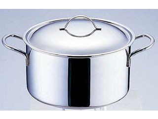 de BUYER デバイヤー 18-10 プライオリティ 半寸胴鍋（蓋付） ２４cm