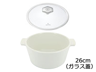 REVOL レヴォル レヴォル　レヴォリューション2　ラウンドココット（ガラス蓋）　26cm　649857