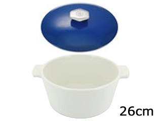 REVOL レヴォル レヴォル　レヴォリューション2　ラウンドココット（トゥアレグブルー蓋）　26cm　649854