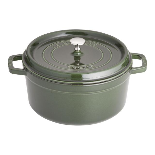 staub ストウブ ピコ・ココット　丸　２６cm　バジル　40509-358