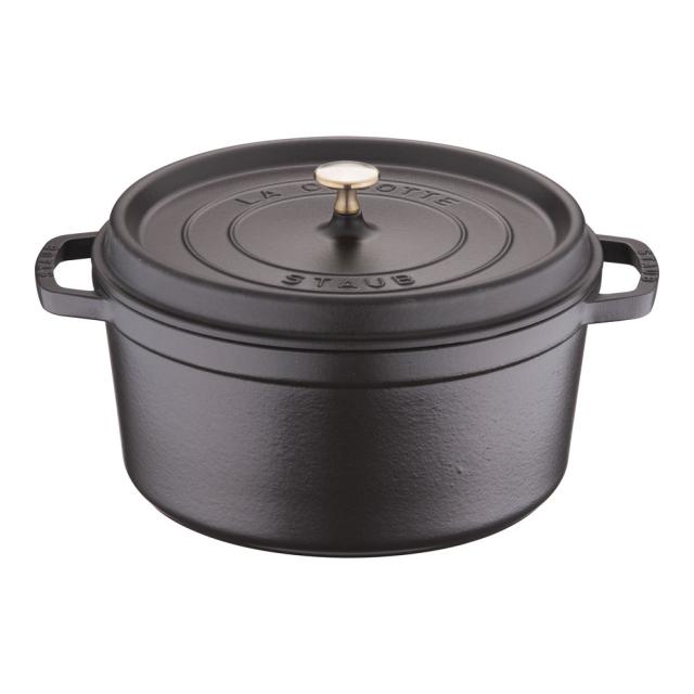 staub ストウブ ホーロー鍋  RST3410 ピコ・ココット ラウンド (28cm)/ブラック