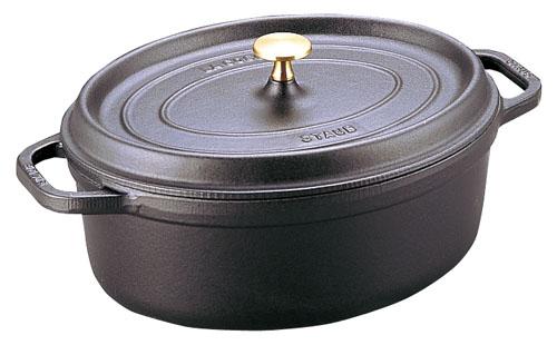 staub ストウブ ホーロー鍋 RST3506 ピコ・ココット オーバル(29cm)/ブラック