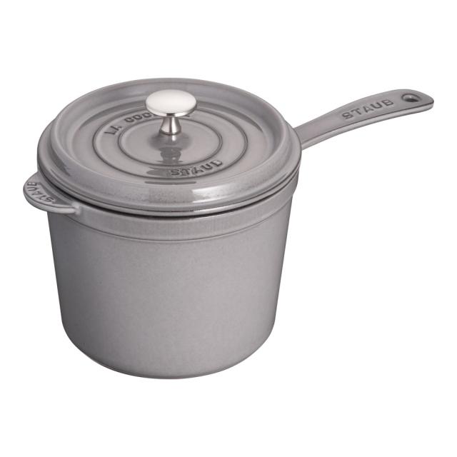 staub ストウブ ソースパン　１８cm／４０５１０−３１６　グレーの通販は 15,240円