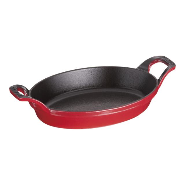 staub ストウブ 小判グラタンプレート／２１cm　チェリー１３０２１０６