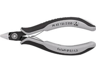KNIPEX クニペックス ESD精密エレクトロニッパー 125mm 7942-125ZESD