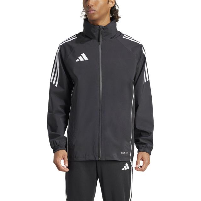 アディダス adidas 【メンズ】 サッカー TIRO 24 レインジャケット HAR66 【ブラック/ホワイト】【Sサイズ】の通販は