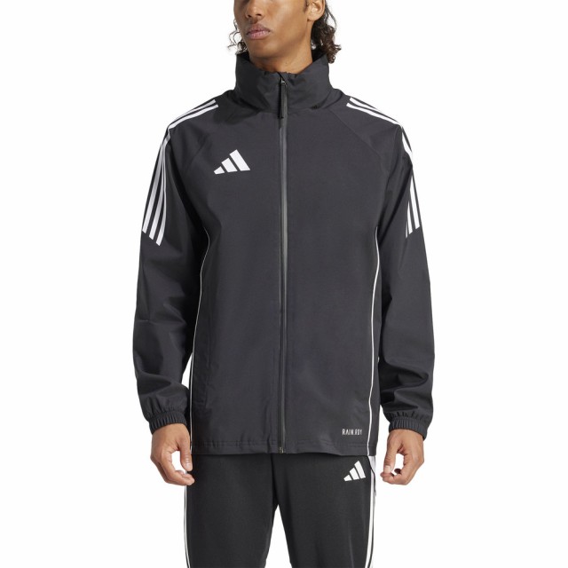 アディダス adidas 【メンズ】 サッカー TIRO 24 レインジャケット HAR66 【ブラック/ホワイト】【Sサイズ】の通販は