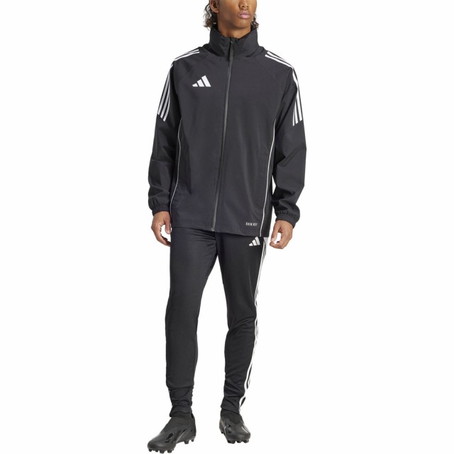 アディダス adidas 【メンズ】 サッカー TIRO 24 レインジャケット HAR66 【ブラック/ホワイト】【Sサイズ】の通販は