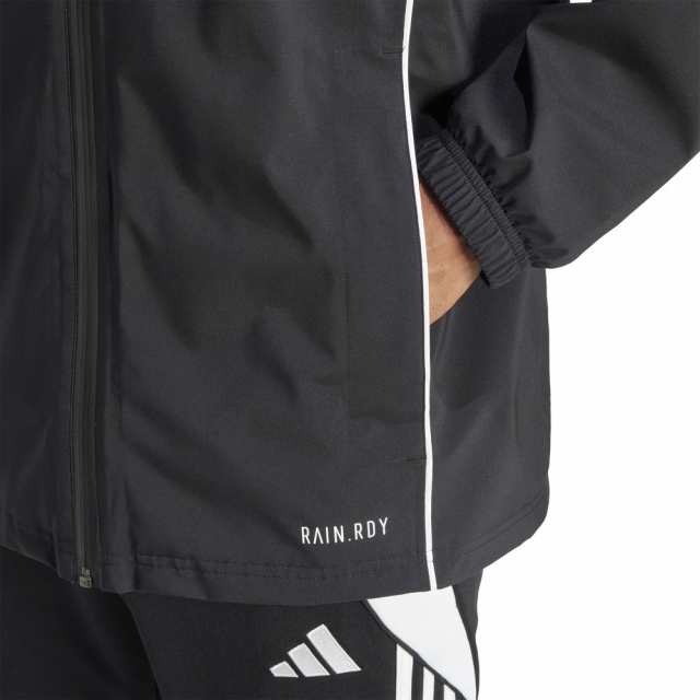 アディダス adidas 【メンズ】 サッカー TIRO 24 レインジャケット HAR66 【ブラック/ホワイト】【Sサイズ】の通販は