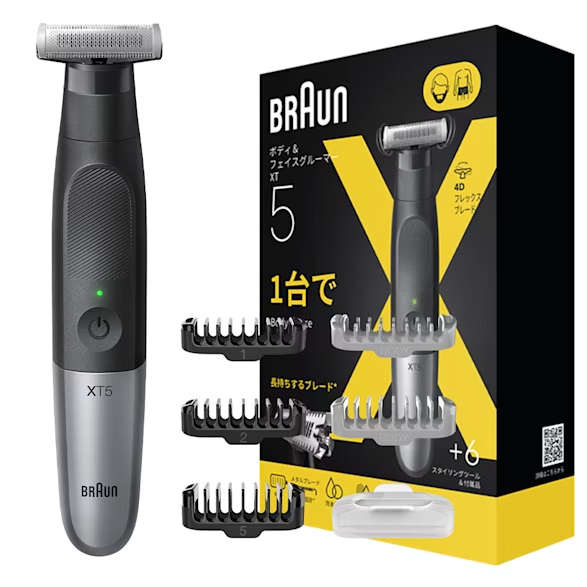 BRAUN ブラウン XT5000 ブラウン ボディ&フェイスグルーマー シリーズ BRAUN シリーズXT5 ボディ＆フェイス用シェーバー 本体