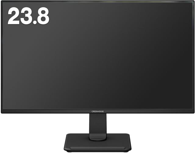 GREEN HOUSE グリーンハウス フルHD対応 23.8型ワイド液晶ディスプレイ/Type-C/ブラック/スピーカー/5年保証/ADS GH-LCW24U-BK