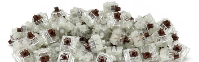 ダイヤテック FILCO CHERRY MX2A RGB 5ピンスイッチ 茶軸 70個セット FILCOパッケージ クリア筐体(RGB用) FKSW70CH/M-R