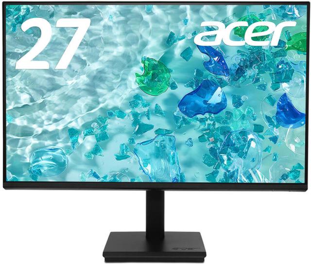 Acer エイサー WQHD対応 27型液晶ディスプレイ SDGs (HDMI×2、DP×1/ブラック/HDMI・DPケーブル付/3年保証) V277UGbmiipx