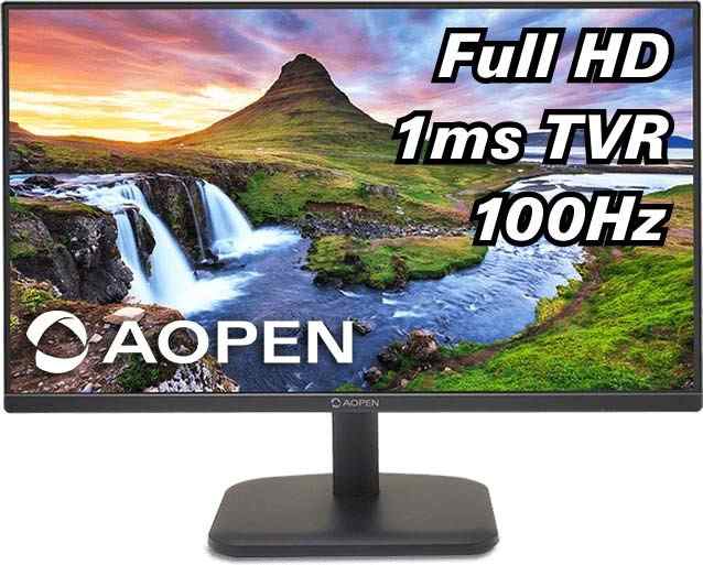 Acer エイサー IPSパネル フルHD23.8型ワイド液晶ディスプレイ AOPEN (HDMI、ミニD-Sub/ブラック/1ms) 24CL1YEbi