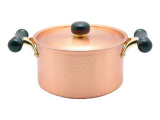 SHINKO 新光金属 銅ＩＨアンティック　両手鍋　ＩＨ−１０２　２０cm