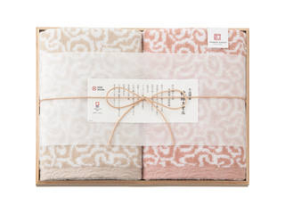 ★★★今治謹製　紋織タオル　バスタオル２枚セット（木箱入） ピンク  ＩＭ７７５０の通販は 5,225円