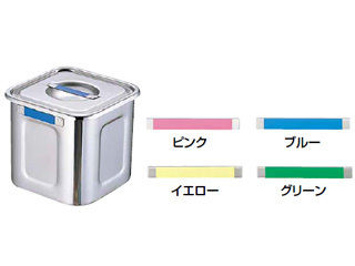 Sampo 三宝産業 １８−８カラープレート付角キッチンポット／１８cm　イエローの通販は
