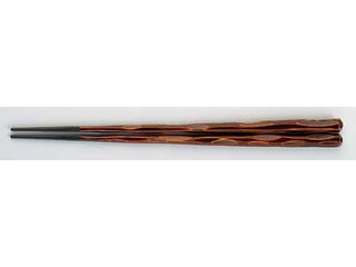 FUKUI 福井クラフト ＰＢＴ六角一刀彫箸（１０膳入）栃／２４cm　９００３０８６４