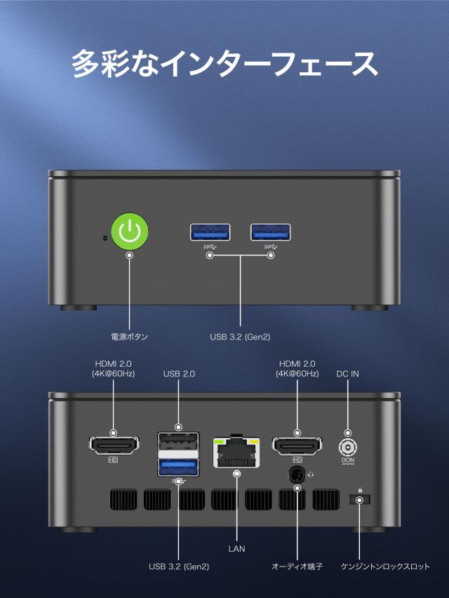 GMKtec ミニPC Nucbox G3S(Intel N95/メモリ8GB/SSD256GB/光学ドライブ
