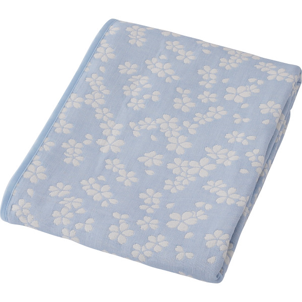 大阪泉州産 ジャカード織多重ガーゼケット ブルー CH-2324BLの通販は 7,764円