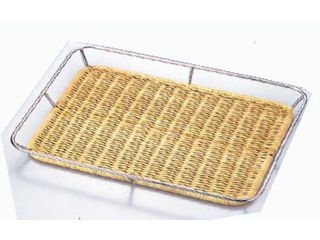 よし与工房 籐製メタリック ワクつきすのこ浅型 (ゴールドメッキ)PF-68G WSN04 よし与工房 籐製メタリック ワクつきすのこ浅型 (ゴールドメッキ)PF